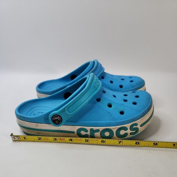 Crocs Men's Women's Bayaband Clog Slip On Size M4 W6 Digital Aqua White - Picture 15 of 15